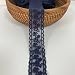 Sourcemall Lace Trim Ribbon Delicate Black Floral Ribbon for WeddingBridal Decoration DIY Craft Sewing Home Decoration 5 Yards Navy Blue Flower - Image 2