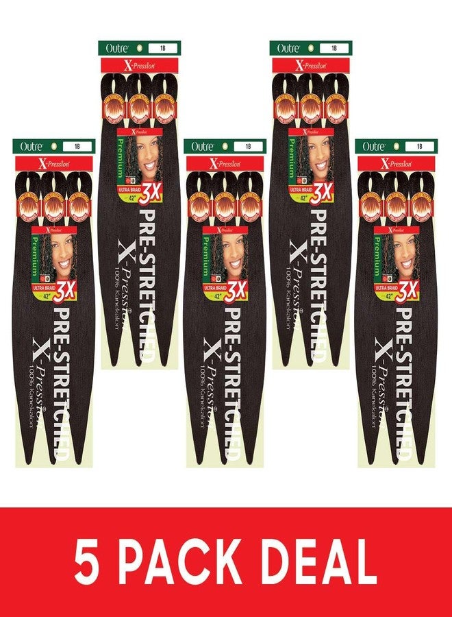 Outre X-Pression Braid Pre Stretched Braid 42" 3X (5 Pack, 2T1B/30) - Image 2