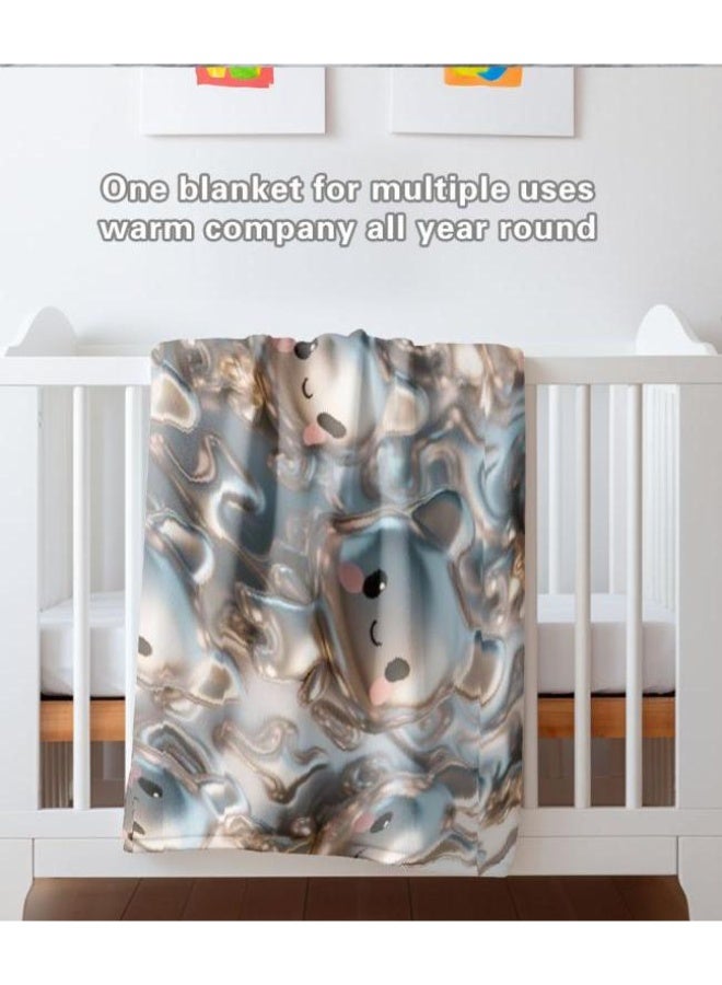 general Baby and children's cartoon flannel thin blanket (warm and comfortable, suitable for sleep, game use) 70cm*100cm - Image 1