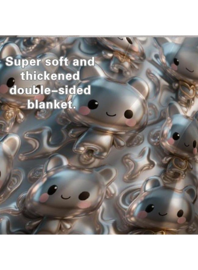 general Baby and children's cartoon flannel thin blanket (warm and comfortable, suitable for sleep, game use) 70cm*100cm - Image 4