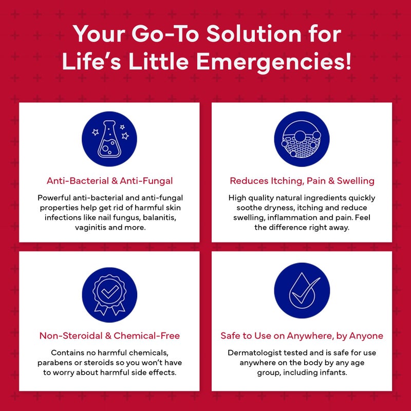 EMUAIDMAX First Aid Homeopathic Ointment, Natural Fast-Acting Topical Ointment for Resistant Skin Conditions, Reduces Itching, Pain, and Swelling, On-The-Go Travel Size, 0.35oz, 2 Pack - Image 4