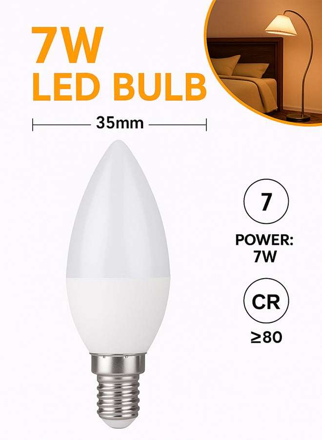 MODI D021 LED Candle MD-TB1505 7W E14 Diffuse SL-WH Pack of 3  - Image 4