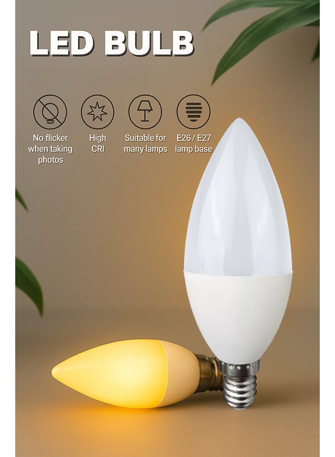 MODI D021 LED Candle MD-TB1505 7W E14 Diffuse SL-WH Pack of 3  - Image 5