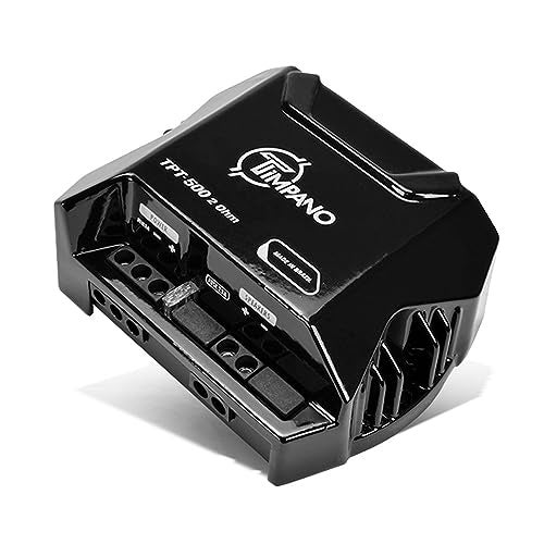 TIMPANO TPT-500 2 Ohms Compact 1 Channel TPT500 2 Ohms Car Audio Amplifier – 1x 500 Watts at 2 Ohms – Mini Stereo 12 Volts Full Range Class D Amp - Image 1