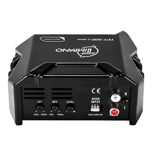 TIMPANO TPT-500 2 Ohms Compact 1 Channel TPT500 2 Ohms Car Audio Amplifier – 1x 500 Watts at 2 Ohms – Mini Stereo 12 Volts Full Range Class D Amp - Image 4