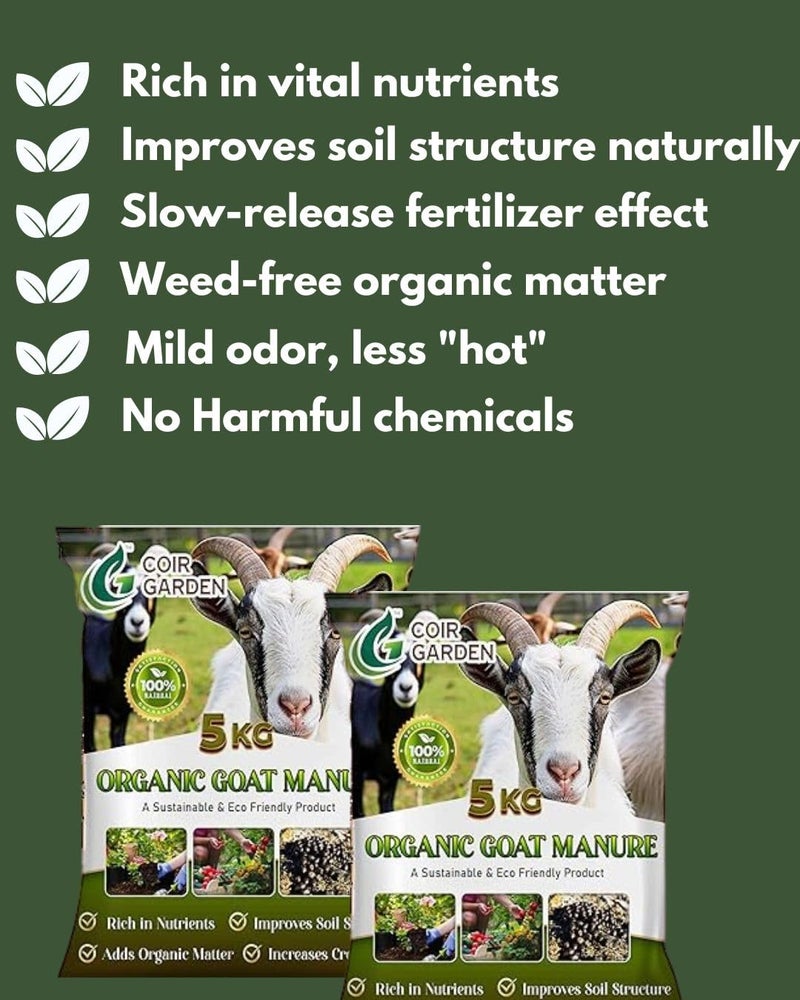 COIR GARDEN - Goat Manure for Home Gardening - Organic Fertilizer - Natural Soil Fertilizer for Flowering Plants - 5 KG - Image 4
