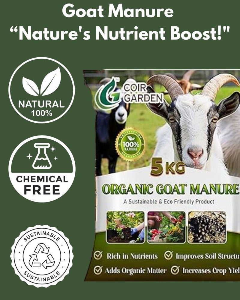 COIR GARDEN - Goat Manure for Home Gardening - Organic Fertilizer - Natural Soil Fertilizer for Flowering Plants - 5 KG - Image 2