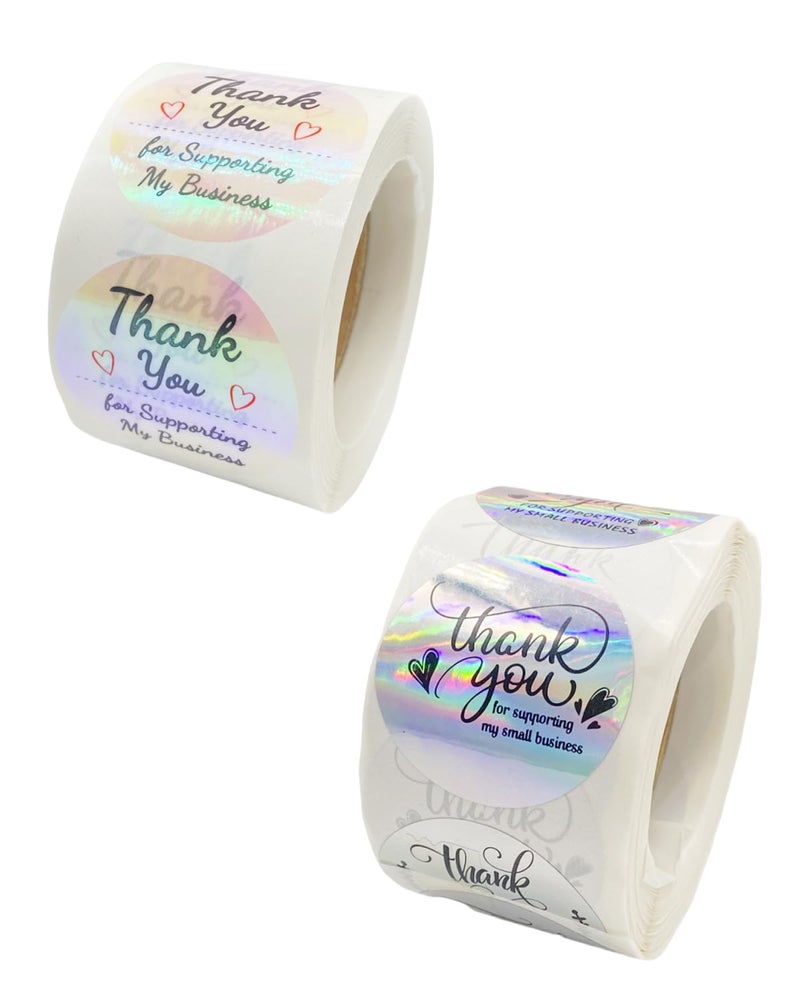 KalamkariX 1000PCS Thank You Stickers, Premium Self-Adhesive Round Thankyou Stickers for Small Business, Online Retailers, Wedding Supplies, Gift Wrapping, Event Decorations - Image 1