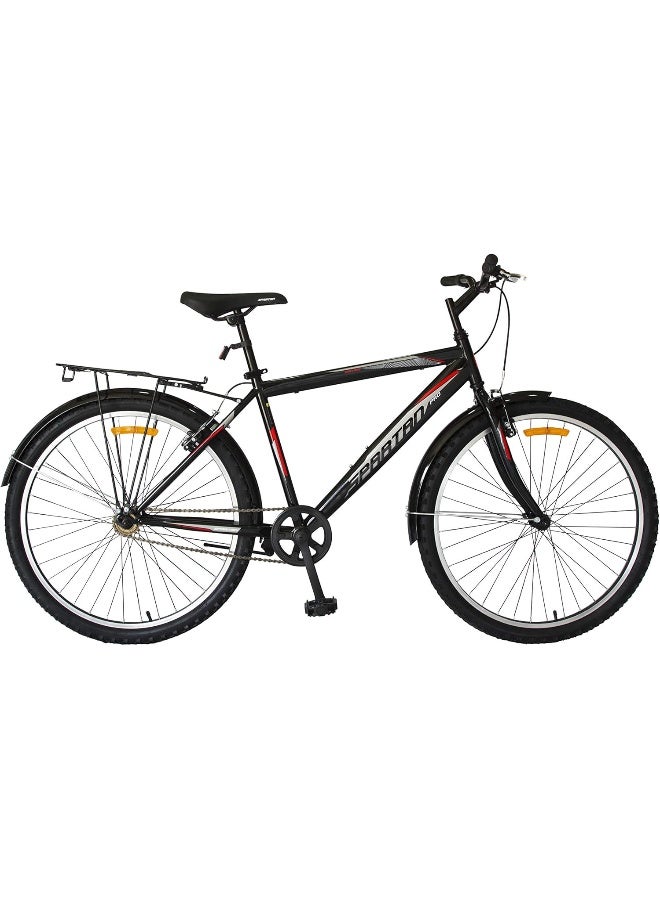 Spartan Commuter Steel Mountain Bike | 24 Inch Wheel Size | Single Speed | Black Color  - Image 2