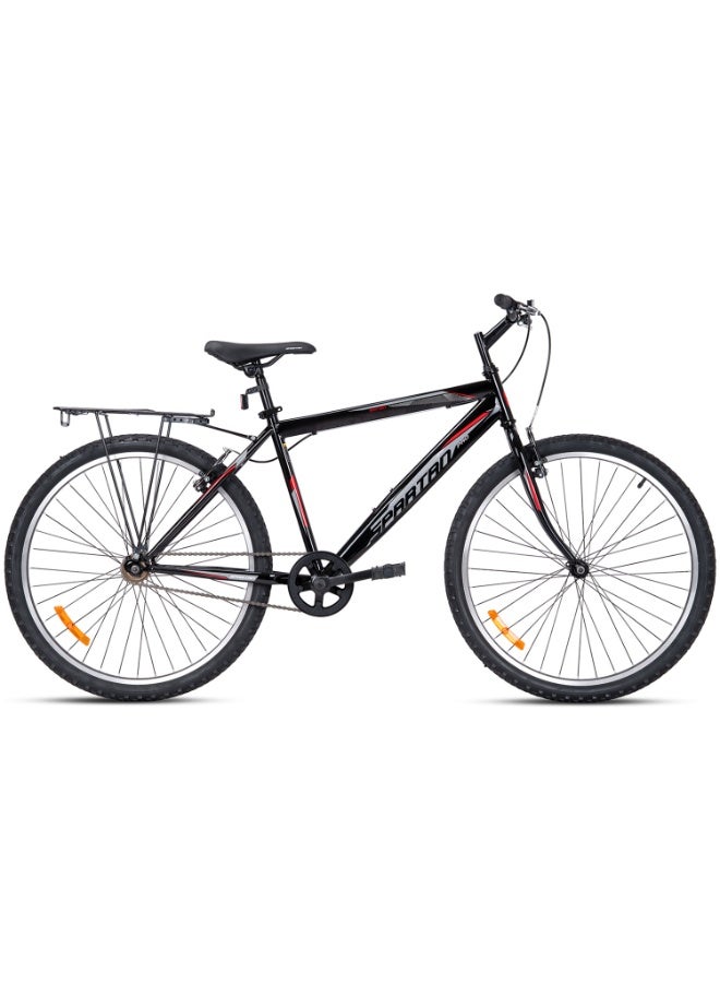 Spartan Commuter Steel Mountain Bike | 24 Inch Wheel Size | Single Speed | Black Color - Image 1