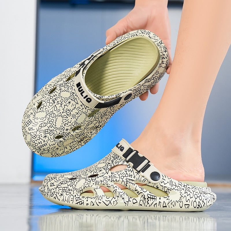 Closed-Toe Half-Slippers For Couples, Summer Outdoor Non-Slip Clogs For Men And Women, Sports Driving Beach Sandals For Boys And Girls - Image 3
