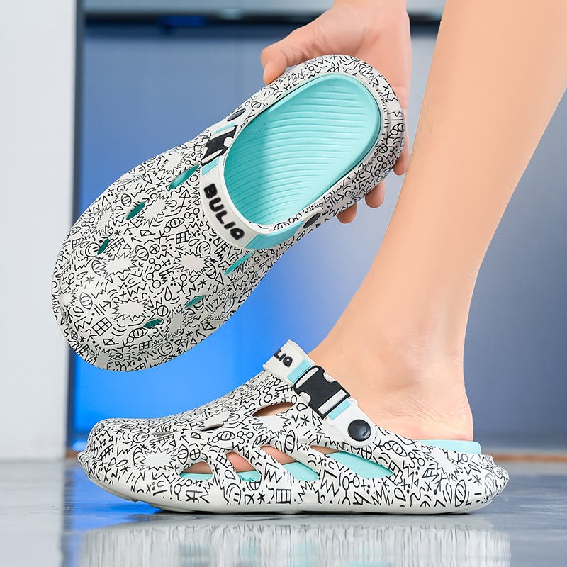 Closed-Toe Half-Slippers For Couples, Summer Outdoor Non-Slip Clogs For Men And Women, Sports Driving Beach Sandals For Boys And Girls - Image 2