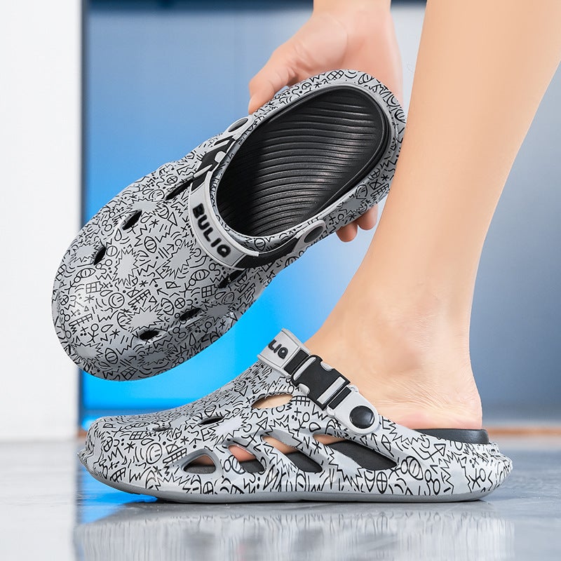 Closed-Toe Half-Slippers For Couples, Summer Outdoor Non-Slip Clogs For Men And Women, Sports Driving Beach Sandals For Boys And Girls - Image 5