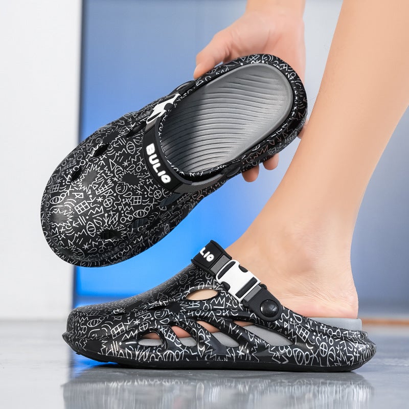 Closed-Toe Half-Slippers For Couples, Summer Outdoor Non-Slip Clogs For Men And Women, Sports Driving Beach Sandals For Boys And Girls - Image 1