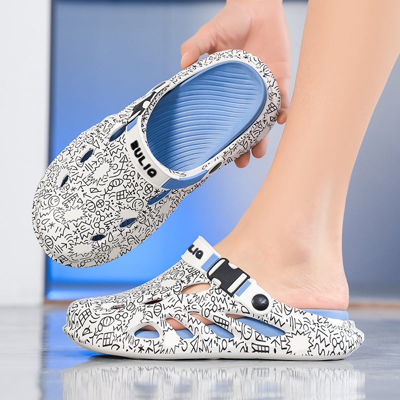 Closed-Toe Half-Slippers For Couples, Summer Outdoor Non-Slip Clogs For Men And Women, Sports Driving Beach Sandals For Boys And Girls - Image 4