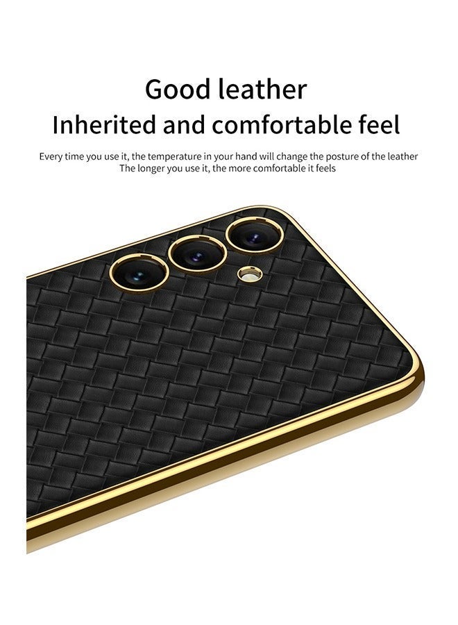 X-level Samsung Galaxy S24 Soft Case Cover Pu Leather with Fashion Design Anti-drop Waterproof Comfortable Touch Feel back Cover Support Wireless Charging Camera Len Screen Protector Shell for Galaxy S24 - Image 3