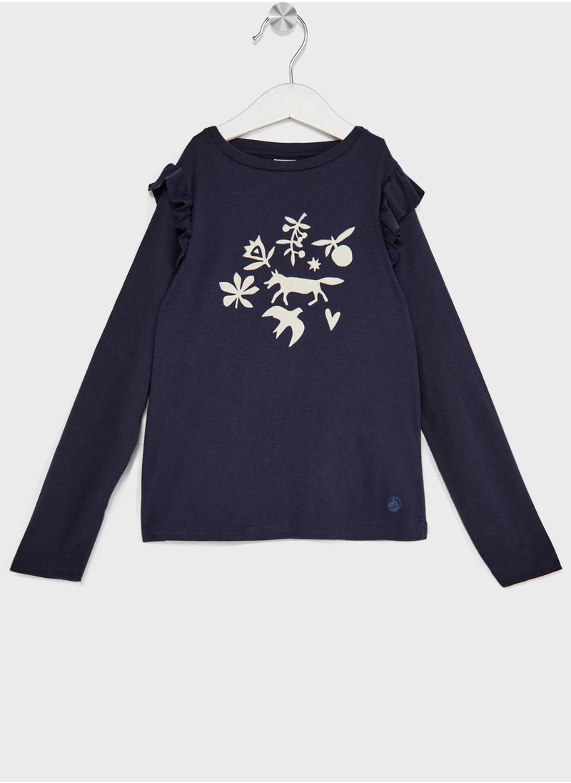 Petit Bateau Youth Graphic Print T-Shirt  - Image 1