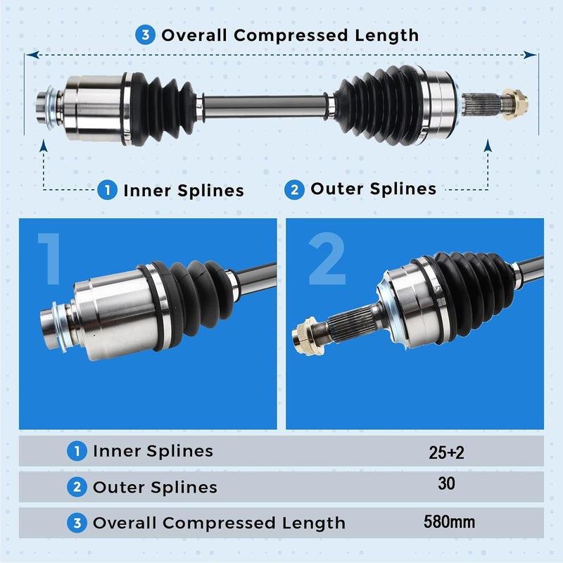 Bode-man Front Right CV Axle Assembly for 2008-2014 Honda Accord 2.4L Manual Transmission - Image 5