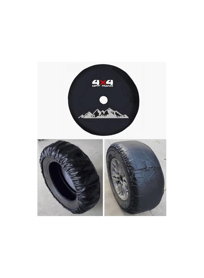 S-TOP for Ford Bronco for Jeep Wrangler Spare Tire Cover with Camera Hole, Back Wheel Cover with Backup Camera Hole, Tire Storage Bag Protector (L Size, 265/50R20, 31x10.5-15) - Image 3