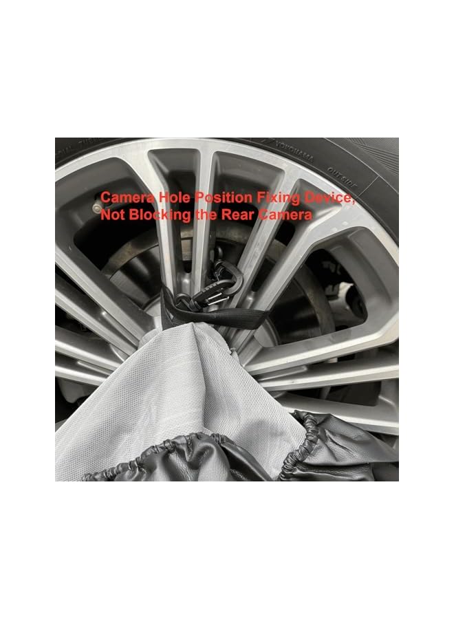 S-TOP for Ford Bronco for Jeep Wrangler Spare Tire Cover with Camera Hole, Back Wheel Cover with Backup Camera Hole, Tire Storage Bag Protector (L Size, 265/50R20, 31x10.5-15) - Image 2