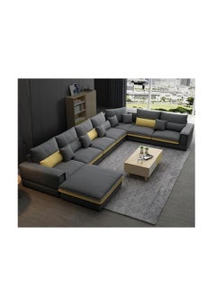 Comfynest Comfynest Modern U Shape Sofa Set 7 Seater For Your Living Room (Dark Grey)  - Image 2
