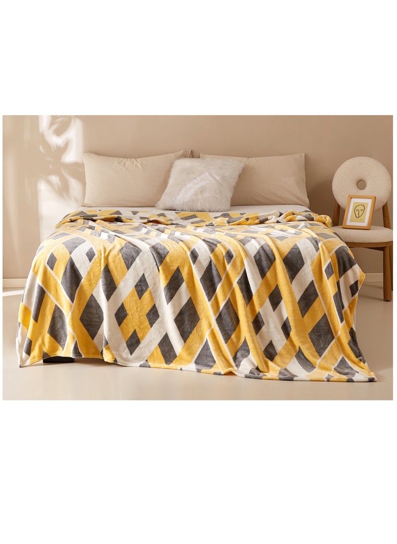 RISHAHOME Light weight Extra Soft King Size Solid Blanket all season Flannel Fleece Throw Blanket 200x230cm 100% Polyester-Multicolor  - Image 1