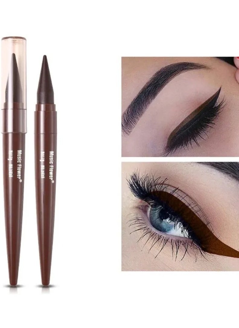 Music Flower Kajal Eyeliner Pen Charming Eyes Makeup Eyeliner Pencil Waterproof Long Lasting Smudge Proof Eye Liner Pen Smooth Texture Long Wearing Eyeliner Pencil Brown  - Image 2