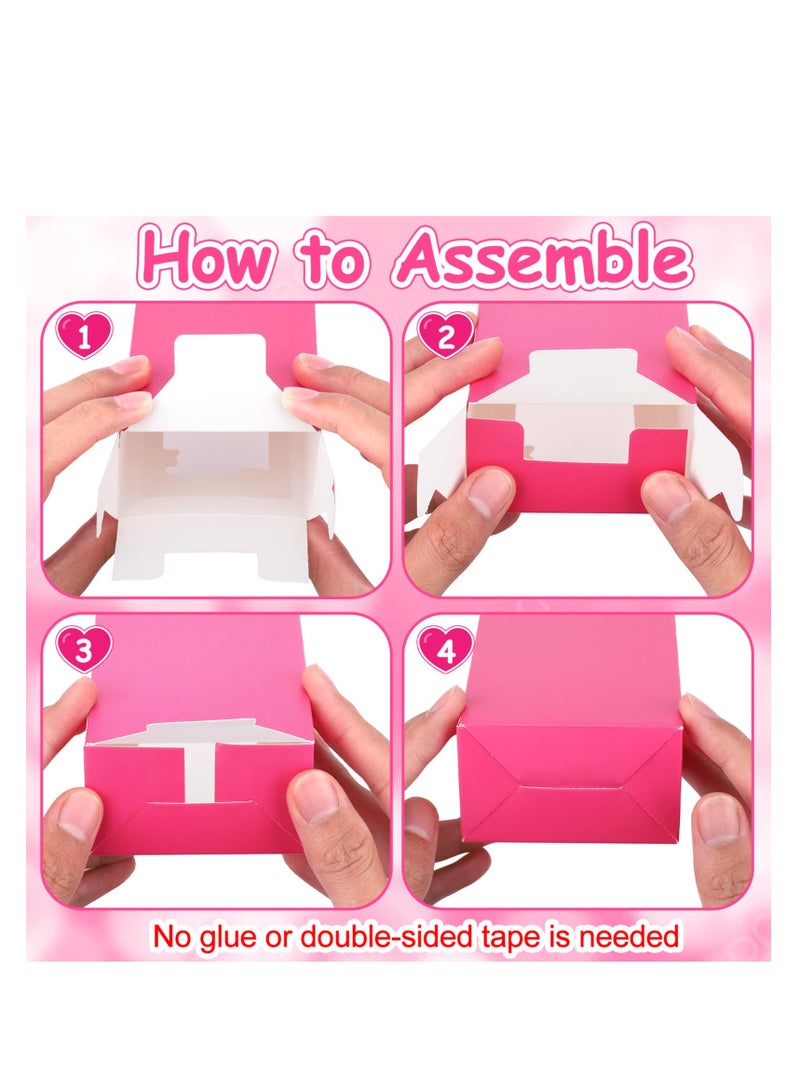 SYOSI 16 Pcs Hot Pink Doll Boxes for Party Favors, Gift Box for Wrapping Treat Candy Sweet Princess Theme Birthday Party Goodie Bags, Empty Christmas Boxes Decorations Supplies for Cute Girls Women - Image 5