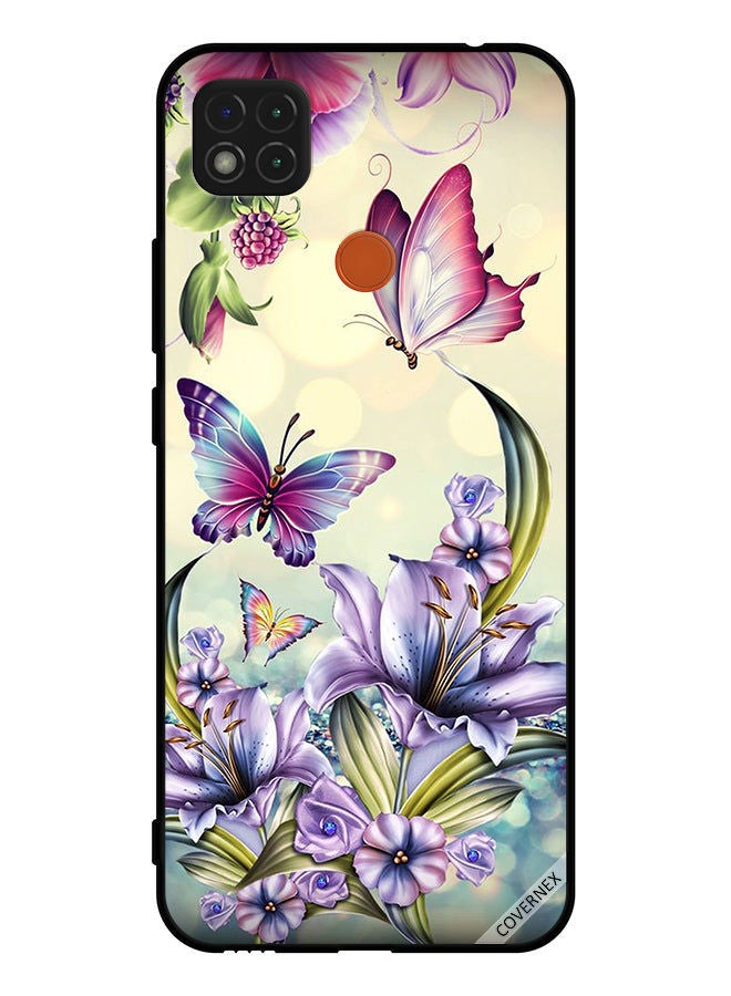 Covernex Protective Case Cover For Xiaomi Redmi 10A Beautiful Flowers & Butterflies - Image 1