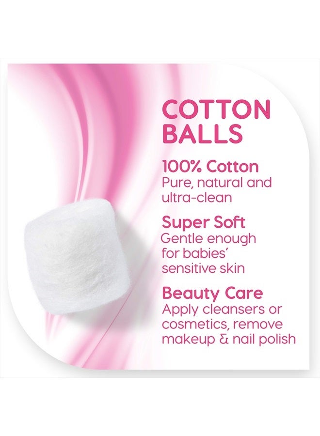 Medline Simply Soft Premium Cotton Balls (600 Count), 100% Pure Cotton, Large Cotton Balls for Face and Nail Polish Remover - Image 4