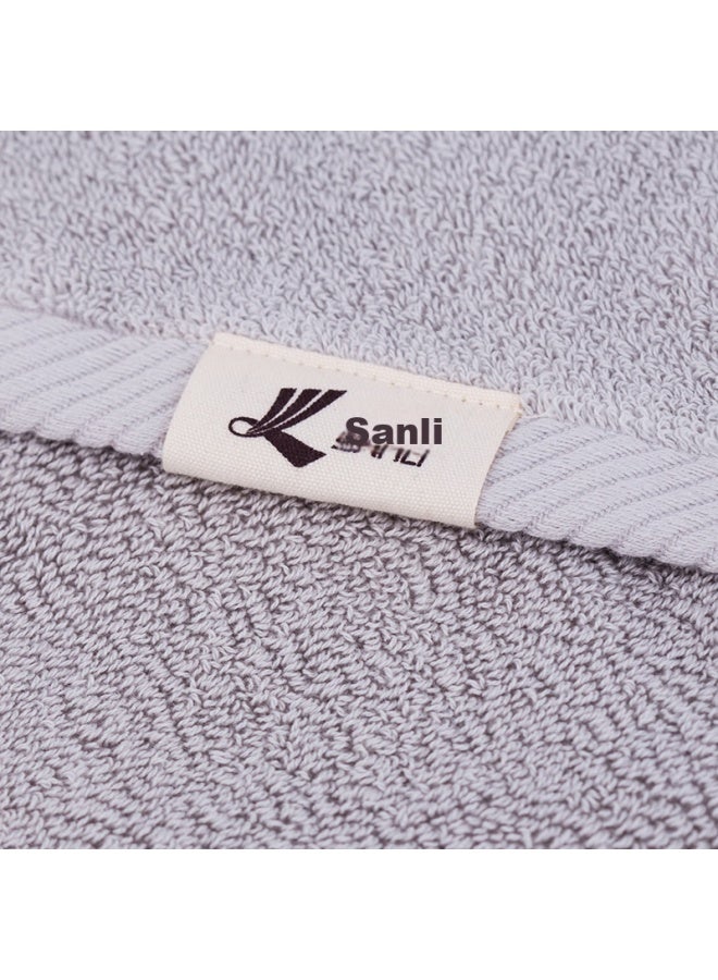 Sanli A-class Long-staple Cotton, Star-rated Hotel, Thickened, Absorbent, High-end Bath Towel, 90×170cm, 950g/piece, Light Gray - Image 5