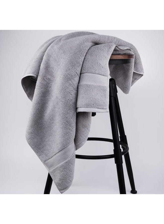 Sanli A-class Long-staple Cotton, Star-rated Hotel, Thickened, Absorbent, High-end Bath Towel, 90×170cm, 950g/piece, Light Gray - Image 1