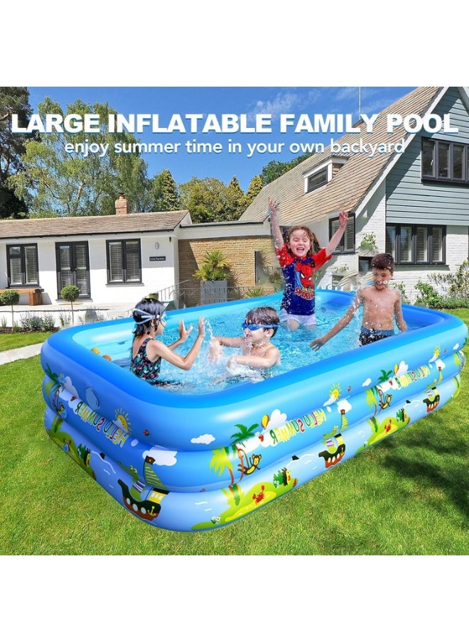 Jorunb Inflatable Swimming Pool for Kids,3 Tier Thickened Swimming Pools,Paddling Pool for Toddlers Backyard Outdoor Garden backyard Summer Water Party Pool  - Image 2