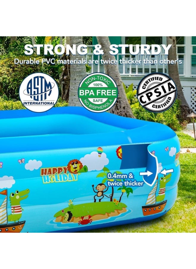 Jorunb Inflatable Swimming Pool for Kids,3 Tier Thickened Swimming Pools,Paddling Pool for Toddlers Backyard Outdoor Garden backyard Summer Water Party Pool  - Image 3