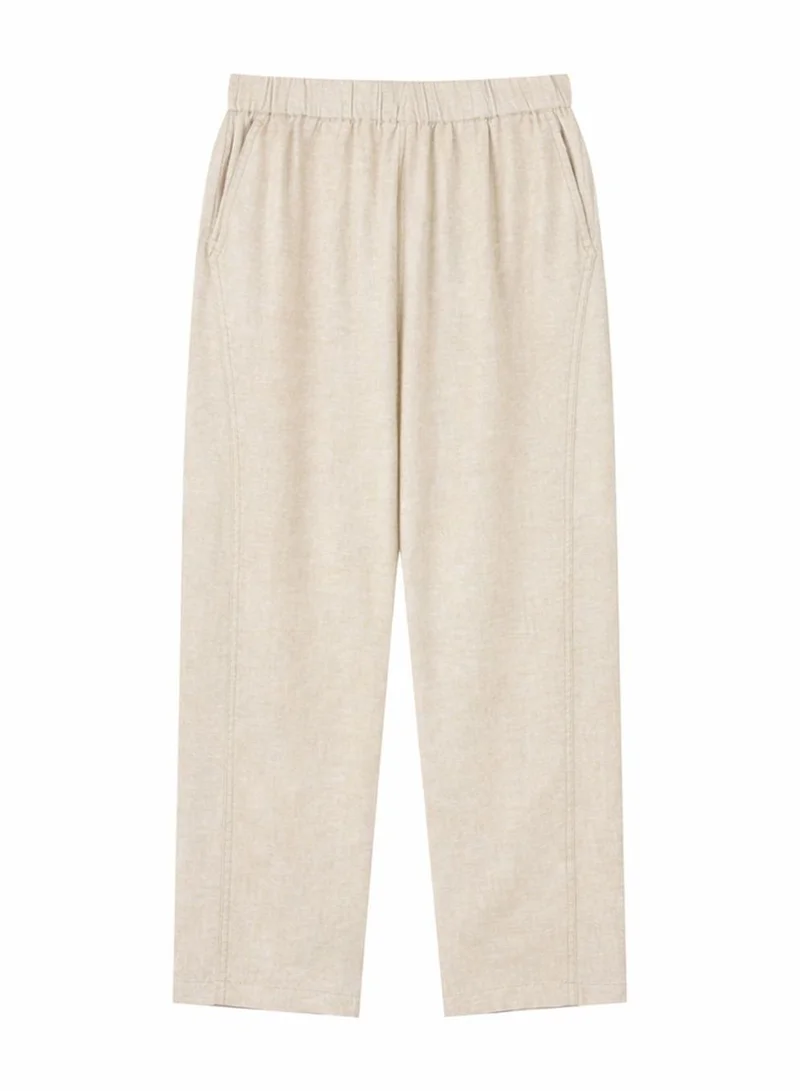 Women's Regular Taper Linen-Cotton Pants
