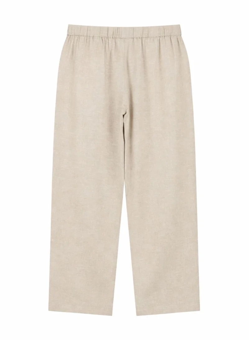 GIORDANO  Women's Regular Taper Linen-Cotton Pants for Women | Best Price UAE