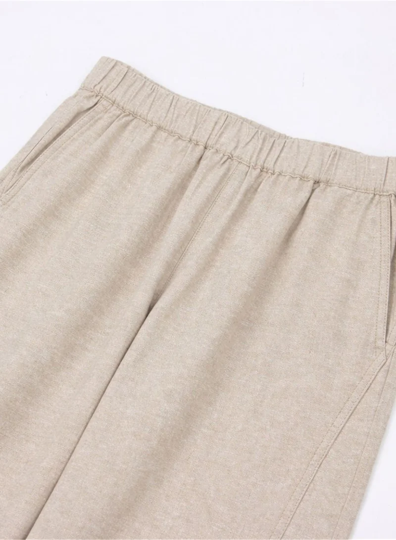 GIORDANO  Women's Regular Taper Linen-Cotton Pants for Women | Best Price UAE