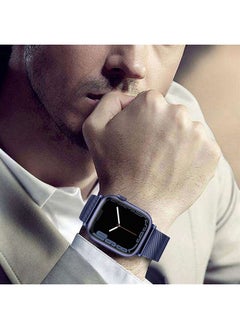 DEALELE Strap Compatible with iWatch 38mm 40mm 41mm, Stainless Steel Metal Mesh Replacement Bands for Apple Watch Series 7 / SE / 6/5 / 4/3 Women Men, Blue  - Image 5