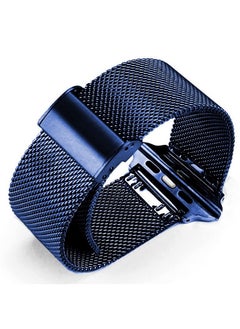 DEALELE Strap Compatible with iWatch 38mm 40mm 41mm, Stainless Steel Metal Mesh Replacement Bands for Apple Watch Series 7 / SE / 6/5 / 4/3 Women Men, Blue  - Image 2