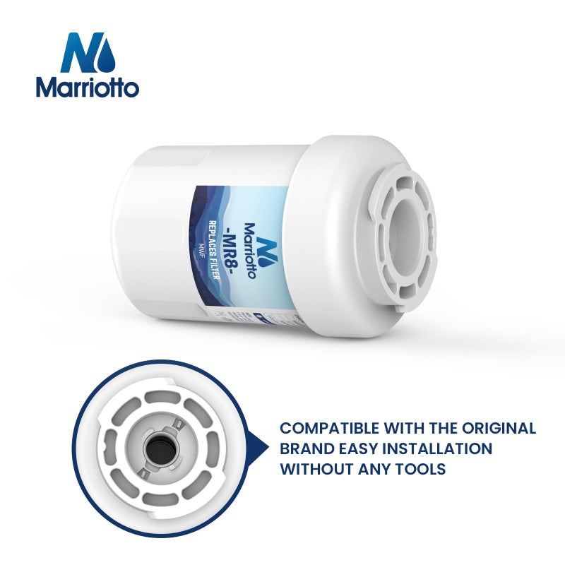 Marriotto Smart Water Filters For Refrigerators Nsf 42 Certified Cartridges Compatible With Mwf Mwfa Mwfp Gwf Gwfa 46-9991 Hdx Fmg-1 Wfc1201 1 Pack - Image 2