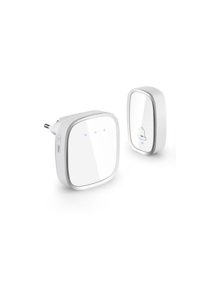 Wireless Doorbell Plug in Waterproof Doorbell 1 Receivers and 1 Transmitter for Home Office Hotel Dormitory - Image 1