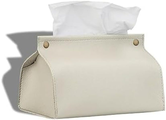 Goodern Modern PU Leather Tissue Box Cover Holder - Black, Beige, Grey,  Brown - Image 2