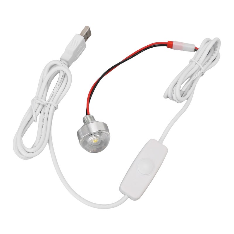 مصباح LED صغير: مصباح USB 5 فولت قابل للاستخدام فور توصيله ومعدل إضاءته قابل للتعديل تدرجياً ومحافظ على العين - مصباح صغير منخفض الحرارة وفير للطاقة لتنفيذ خزائن وعروض مجوهرات وتزيين المنزل الداخلي واستخدام طاولة المكتب - Image 3