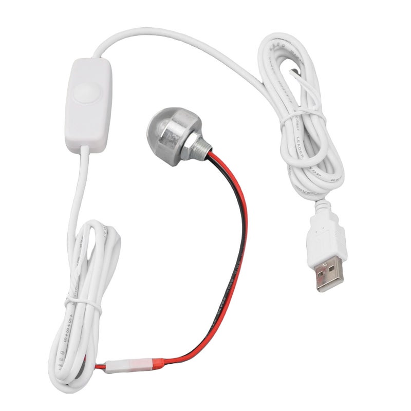 مصباح LED صغير: مصباح USB 5 فولت قابل للاستخدام فور توصيله ومعدل إضاءته قابل للتعديل تدرجياً ومحافظ على العين - مصباح صغير منخفض الحرارة وفير للطاقة لتنفيذ خزائن وعروض مجوهرات وتزيين المنزل الداخلي واستخدام طاولة المكتب - Image 4