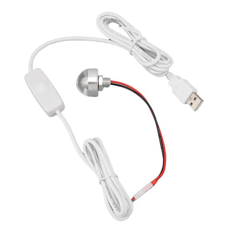 مصباح LED صغير: مصباح USB 5 فولت قابل للاستخدام فور توصيله ومعدل إضاءته قابل للتعديل تدرجياً ومحافظ على العين - مصباح صغير منخفض الحرارة وفير للطاقة لتنفيذ خزائن وعروض مجوهرات وتزيين المنزل الداخلي واستخدام طاولة المكتب - Image 5