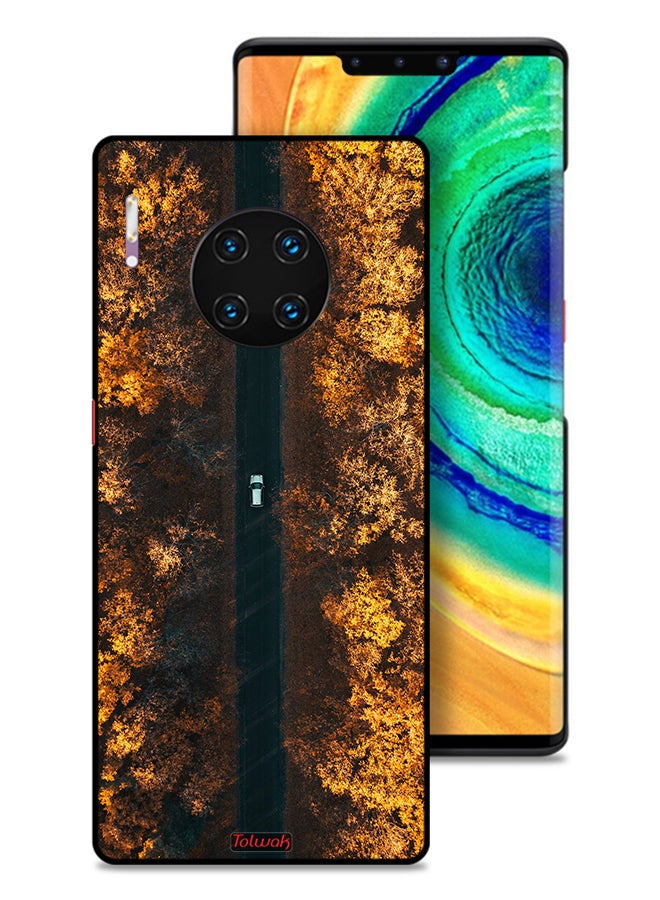 Tolwak Huawei Mate 30 Pro 4G Protective Case Cover Road In Autumn Trees - Image 1