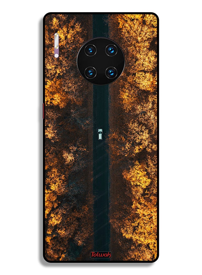Tolwak Huawei Mate 30 Pro 4G Protective Case Cover Road In Autumn Trees - Image 2