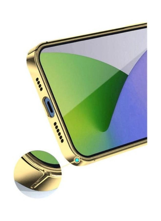 ACLIX - Magnetic Electroplating Frame Magsafe Wireless Charging Case for Apple iPhone 13 Pro Max Gold/Clear Gold/Clear - Image 1