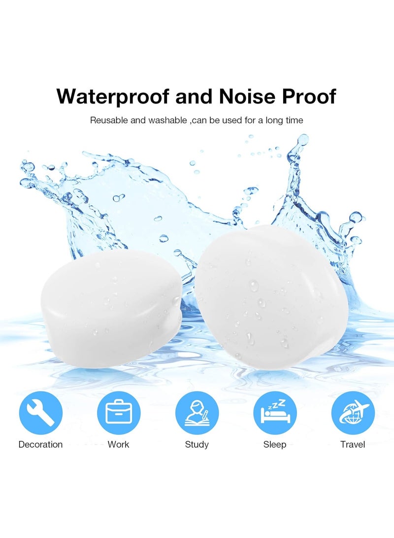 DIOTTI 36 PCS Reusable Moldable Silicone Ear Plugs, Noise Cancelling & Waterproof Earplugs for Sleeping, Swimming, Travel, Snoring, Concerts (Blue, Green, Transparent) - Image 2