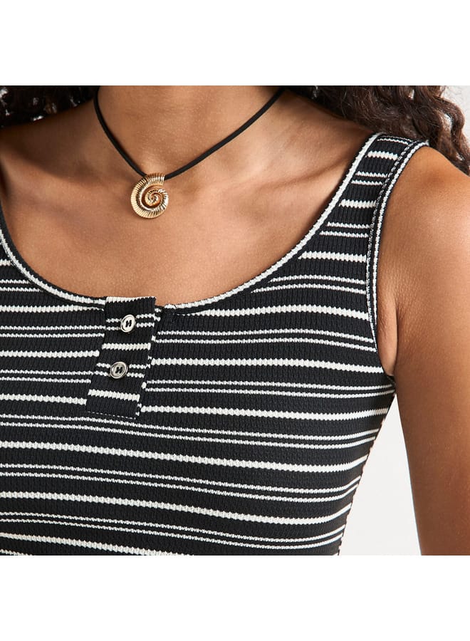 Splash FAV Striped Bodycon Dress - Image 4